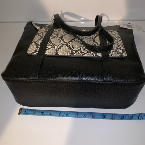 Steve Madden Black Tote with Zebra Print - Picture 7 of 12